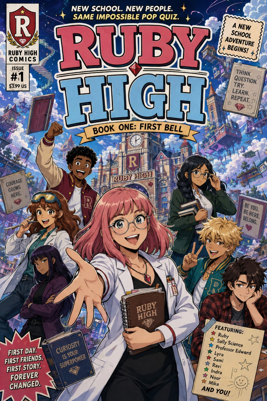Ruby High First Bell comic page